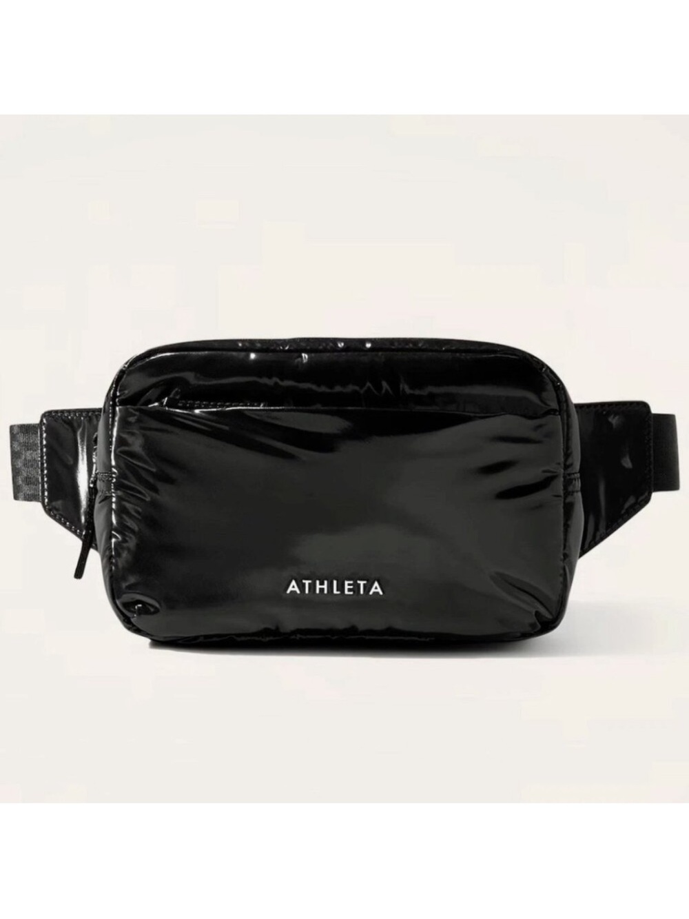 NWT Athleta All About Shine Puff Large Crossbody Belt Bag in Black